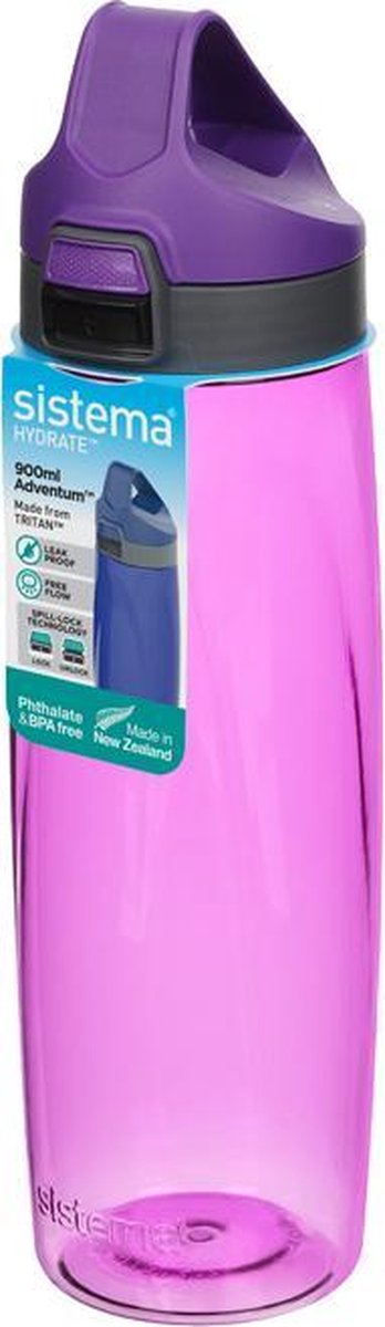 Sistema Hydrate 900ml Adventum Drinkfles Paars