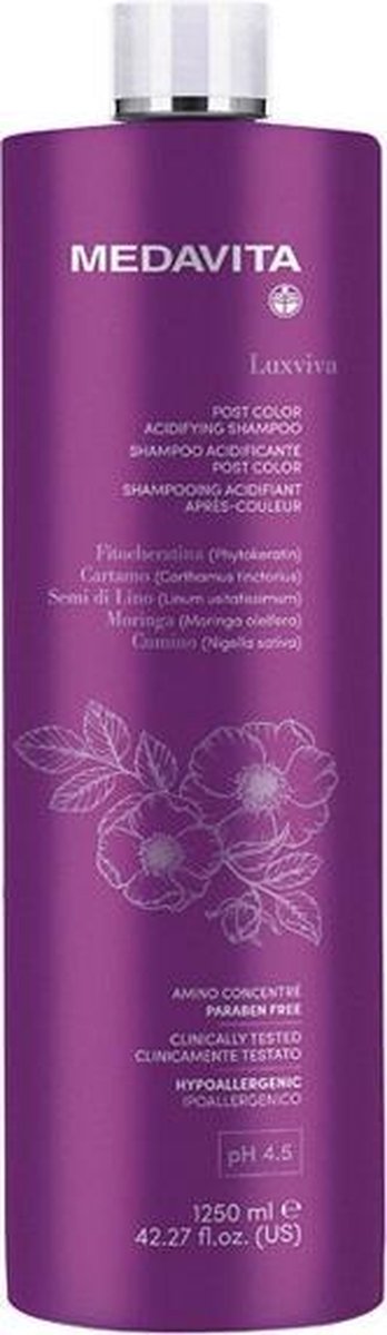 Medavita Luxviva Post Color Acidifying Shampoo  Gekleurd