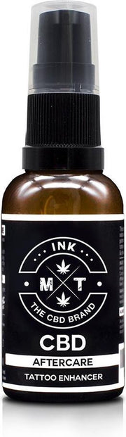 CBD Tattoo Enhancer 30ML. Herstelt de huid en vermindert littekenvorming & roodheid. Mooie kleuren en diep zwart. Met CBD