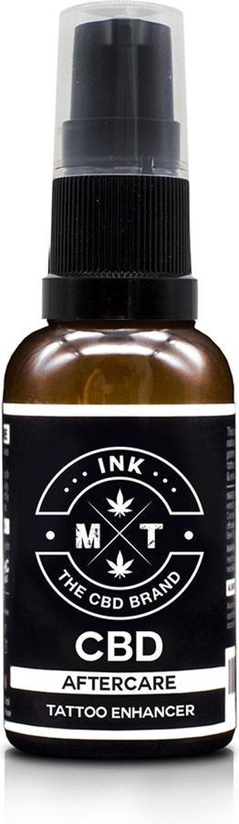 CBD Tattoo Enhancer 30ML. Herstelt de huid en vermindert littekenvorming & roodheid. Mooie kleuren en diep zwart. Met CBD