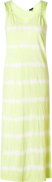 YESTA Laurette Maxi-Dress - Pistachio Green/Whit - maat 2(50)