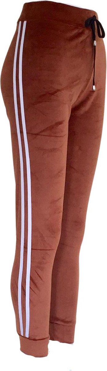 Stijlvolle Dames Joggingbroek / Trainingbroek / Sportbroek | Sweat Pants |  Karamel - M
