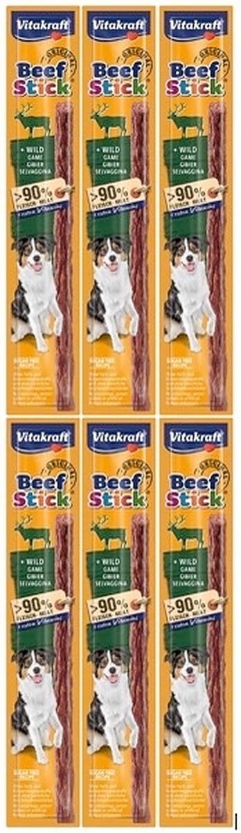 Hondensnack - Vitakraft - BEEF-STICK WILD - per 6 stuks