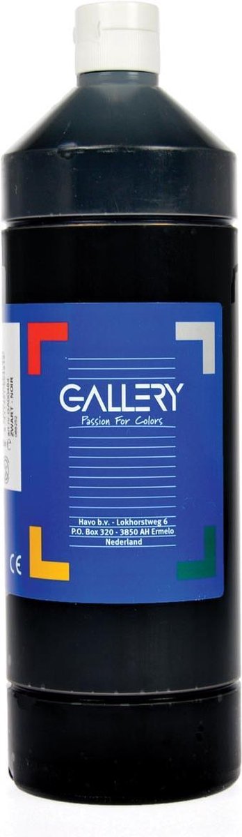 Gallery plakkaatverf flacon van 1 l zwart