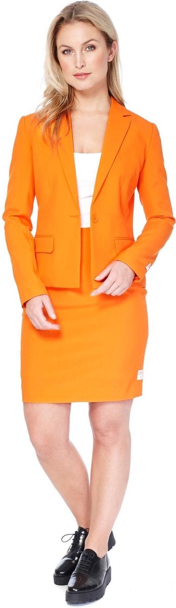 OppoSuits Foxy Orange - Vrouwen Kostuum - Oranje - Koningsdag - Maat 34