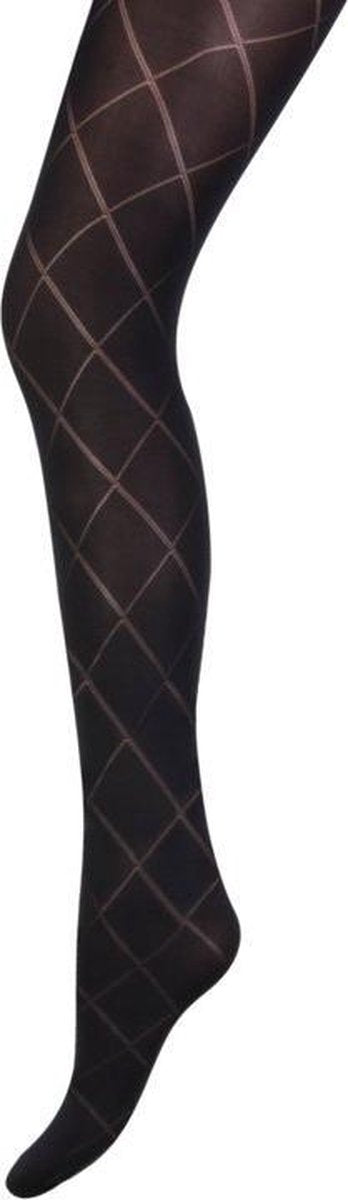 Marianne Panty met ingebreide ruit - zwart - S/M