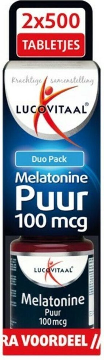 3x Lucovitaal Melatonine 100mcg DUO Pack 2x500 tabletten