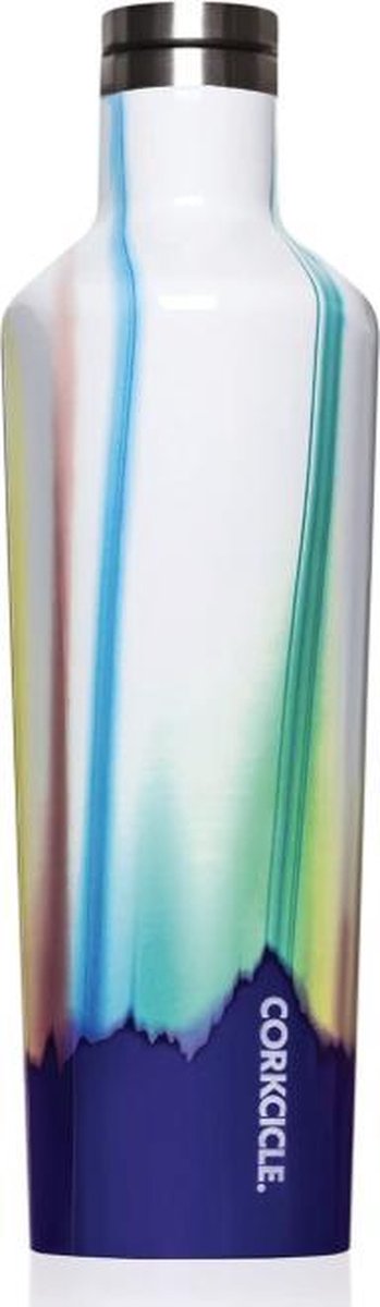 Corkcicle Canteen 750ml - Aurora Roestvrijstaal - 25oz. Waterfles en Thermosfles - 3wandig - 25uur koud en 12uur warm - BPA vrij - grote opening voor ijsklontjes