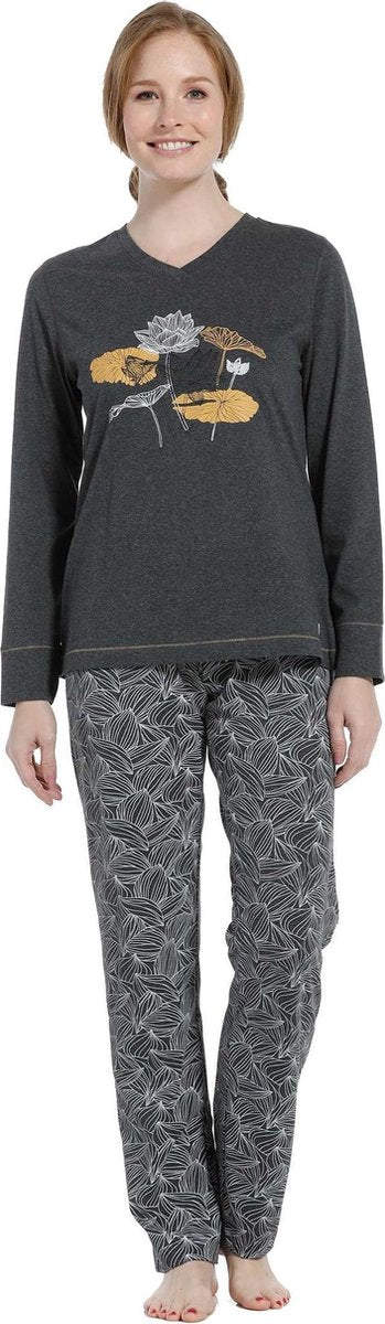 Pastunette tricot dames pyjama Cassandra  - 58  - Grijs