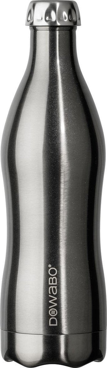 Dowabo thermosfles dubbelwandig Pure Steel - 750 ml - Zilver
