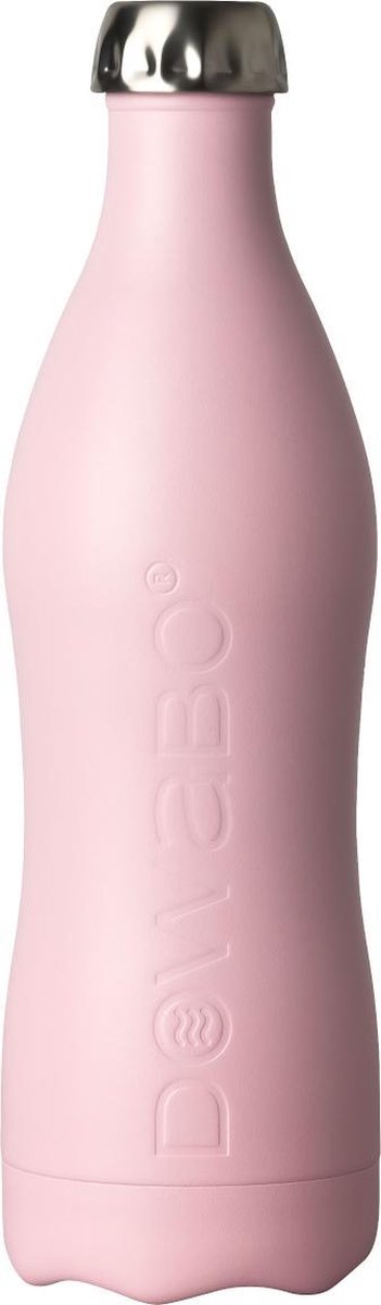 Dowabo drinkfles Cocktail Coll enkelwandig Flamingo - 1200 ml - Roze