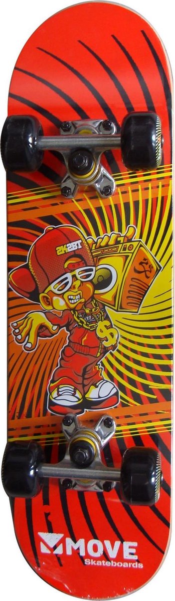 Black 8 hole Boombox skateboard jongens / meisjes rood