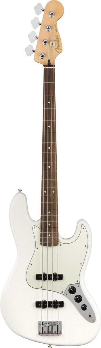 Fender Player Jazz Bass PF Polar White 4-snarige basgitaar