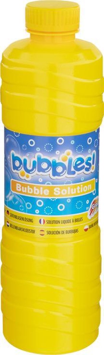 Fles bellenblaas 1Liter | navulling bellenblaas - Gele fles
