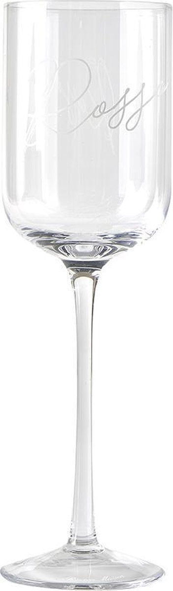 Riviera Maison Rode wijnglas - 26 cm - 1 stuks