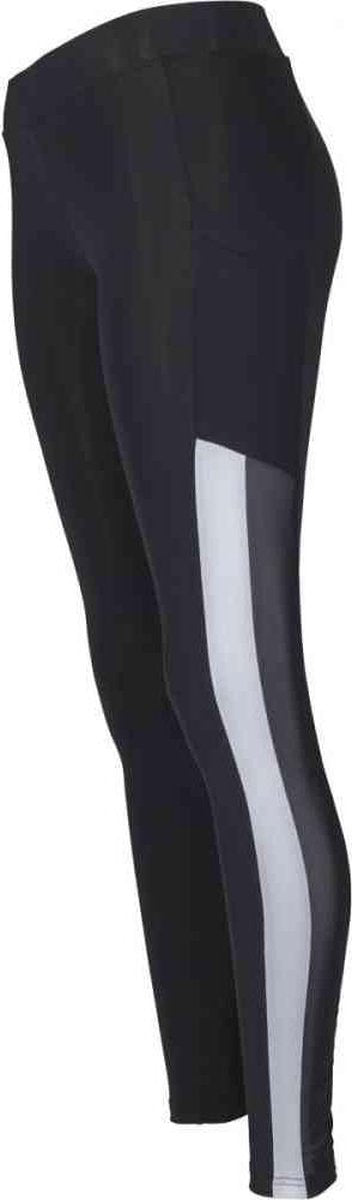 Urban Classics Legging -XS- Tech Mesh Striped Pocket Zwart/Wit