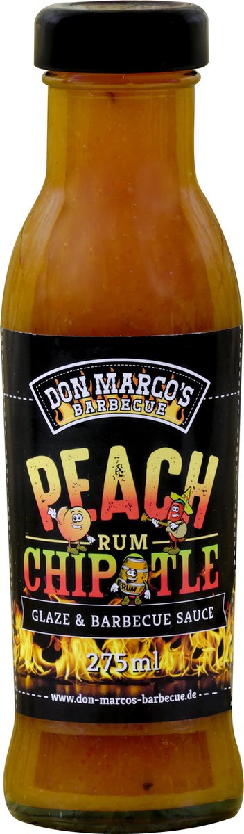 Don Marco's Peach Chipotle Rum - Glaze & BBQ saus - 275ml