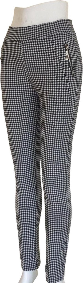 Hoogwaardige Geruite Dames Broek | Stretch Broek / Geruit Patroon | 100% Kwaliteit | S/M