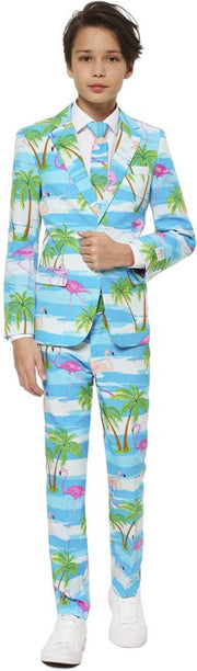 OPPOSUITS - Mr. Flamingo Opposuits kostuum voor tieners - 170/176 (16-18 jaar) - Kinderkostuums