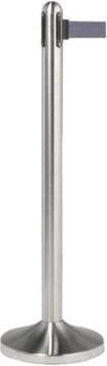 Securit Afzetpaal Securit Rvs Met Rolband 210cm Grijs