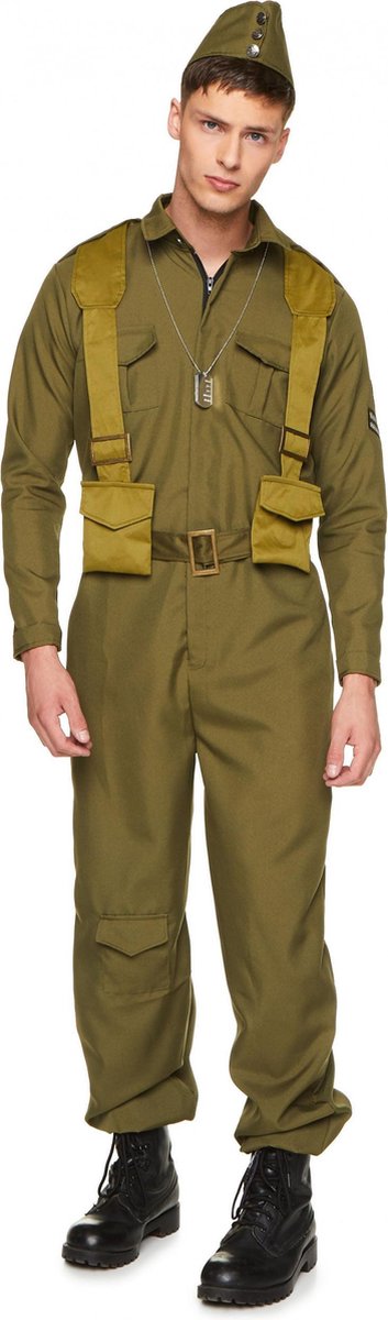 Karnival Costumes Verkleedkleding Jaren 40 leger kostuum voor mannen Beige Groen - M