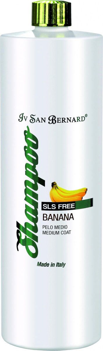 I.s.b. Shampoo Huisdier Banana Sls Free Medium Coat 1000 Ml Wit