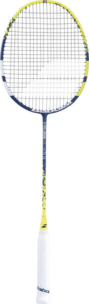 Babolat badmintonracket XFEEL origin lite - blauw/geel - bespannen