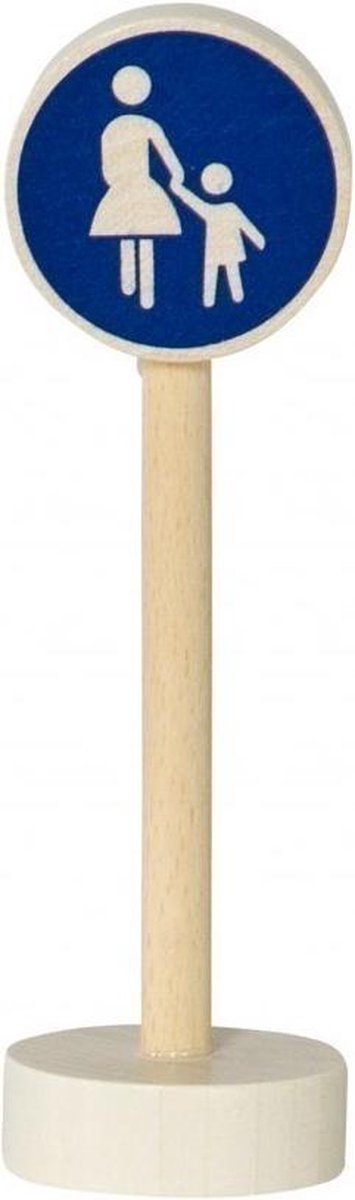 Glückskäfer Verkeersbord Voetgangers Hout 10 Cm