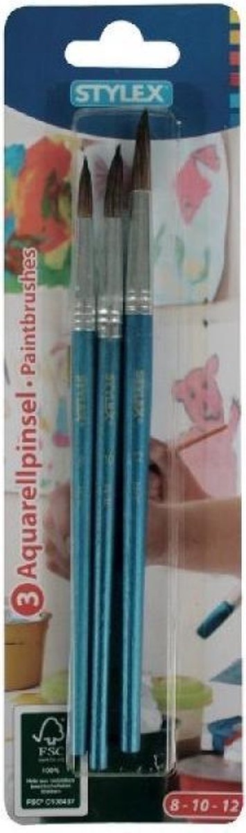 Stylex Aquarel Penselen 3 Stuks