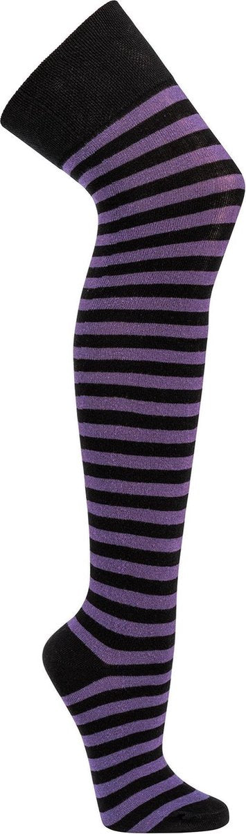 Topsocks overknee sokken ringels-paars maat: 36-42