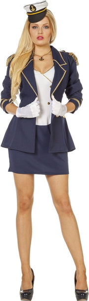 Blauw en wit matrozenkostuum voor vrouwen - Verkleedkleding