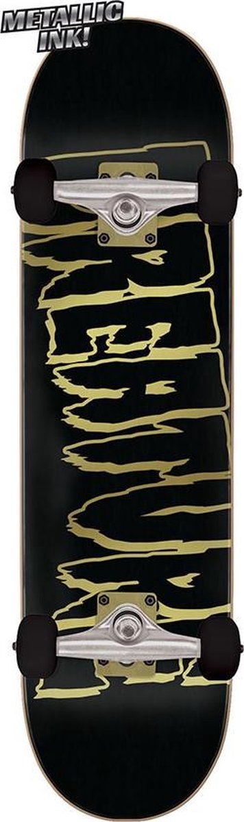 Creature Logo Outline 8.25 compleet skateboard black gold
