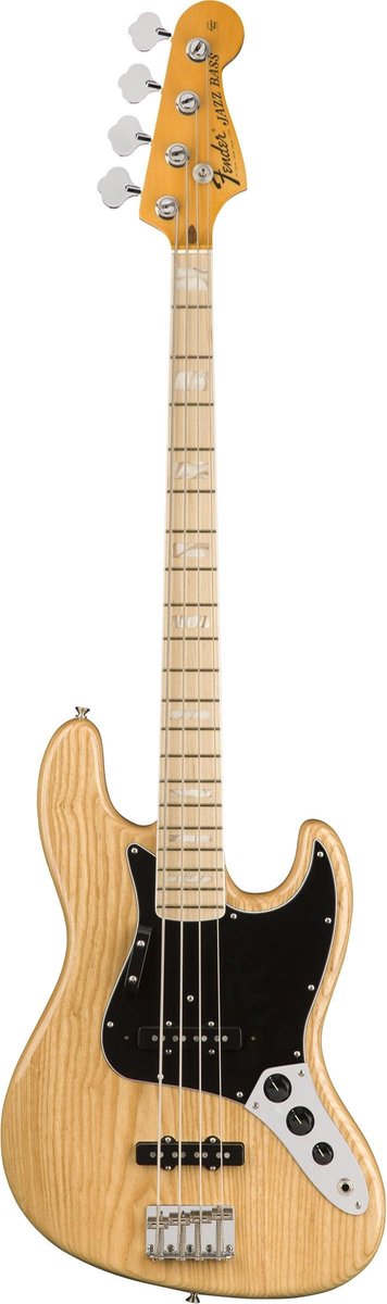 American Original '70s Jazz Bass MN Natural