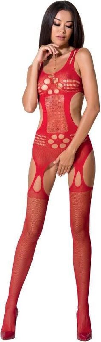 Passion Woman Bs066 Bodystocking Red One Size | PASSION WOMAN BODYSTOCKINGS