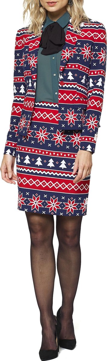 OppoSuiits Nordic Noelle - Vrouwen Kostuum - Gekleurd - Kerst - Maat 36
