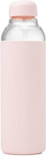 W&P Design Porter - The Porter Bottle - Roze  - glazen water fles - herbruikbaar - 592 ml - crème - borosilicaat glas - siliconen hoes