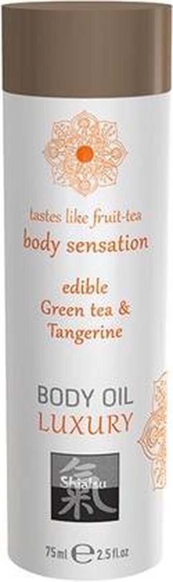 Bundle - Shiatsu - Luxe Eetbare Body Oil - Groene Thee & Mandarijn met glijmiddel