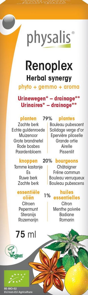 Physalis Vloeibaar Supplementen Renoplex Herbal Synergy
