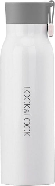 Lock&Lock RVS Thermosfles | Isoleerfles | Veldfles | Drinkfles - 350 ml - Wit