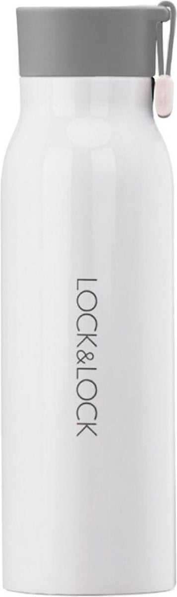 Lock&Lock RVS Thermosfles | Isoleerfles | Veldfles | Drinkfles - 350 ml - Wit