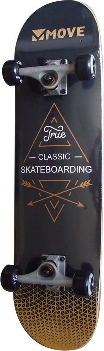 Move Skateboard True 31" Zwart Goud
