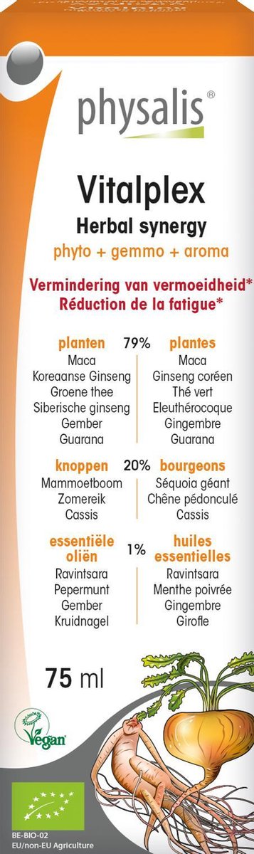Physalis Vloeibaar Supplementen Vitalplex Herbal Synergy