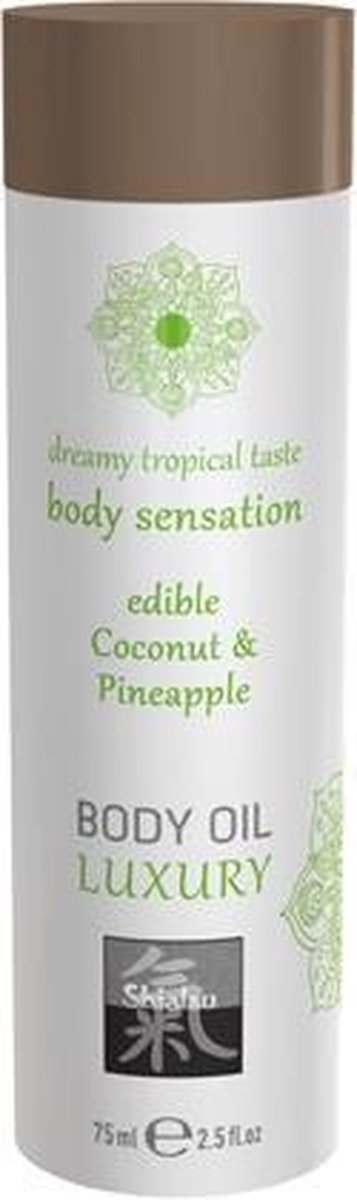 Bundle - Shiatsu - Luxe Eetbare Body Oil - Kokosnoot & Ananas met glijmiddel