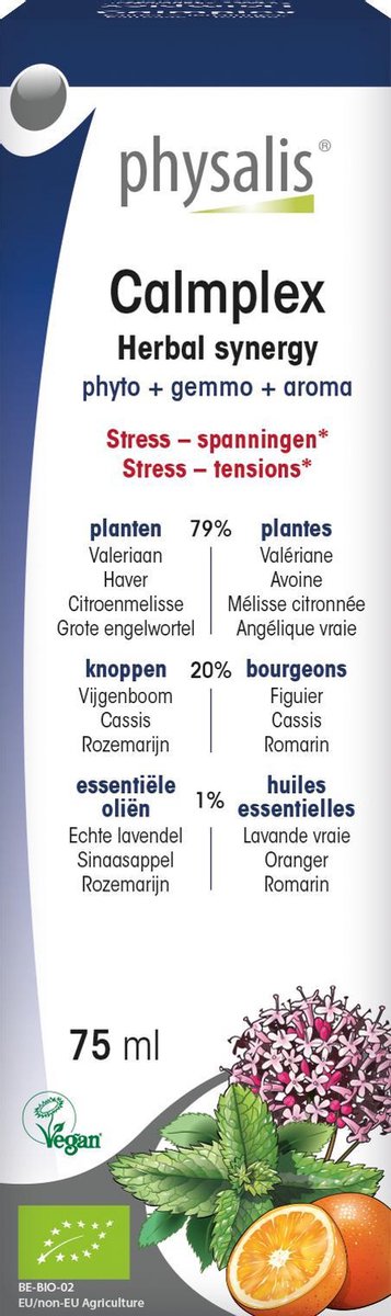 Physalis Vloeibaar Supplementen Calmplex Herbal Synergy