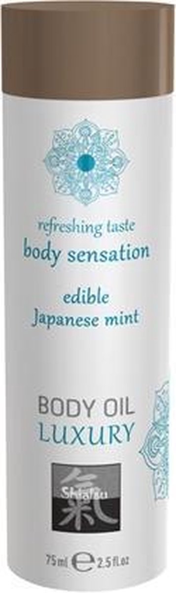 Luxe Eetbare Body Oil - Japanese Mint - Drogisterij - Massage Olie - Transparant - Discreet verpakt en bezorgd