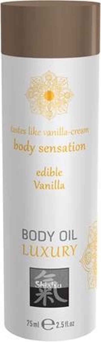 Bundle - Shiatsu - Luxe Eetbare Body Oil - Vanille met glijmiddel