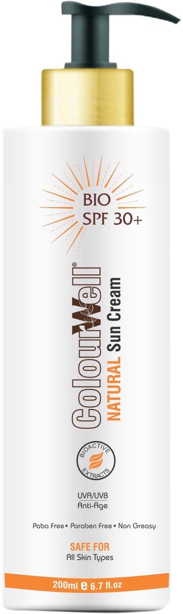 Colourwell natuurlijke zonnecrème SPF30 200 ml