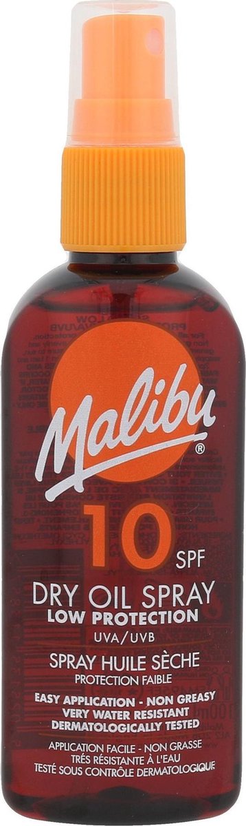 Malibu Dry Oil Spray 100ml Sun Body Lotion Spf10