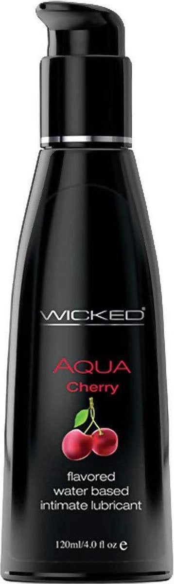 Wicked - Aqua glijmiddel kersen smaak 120 ml  - 120ml