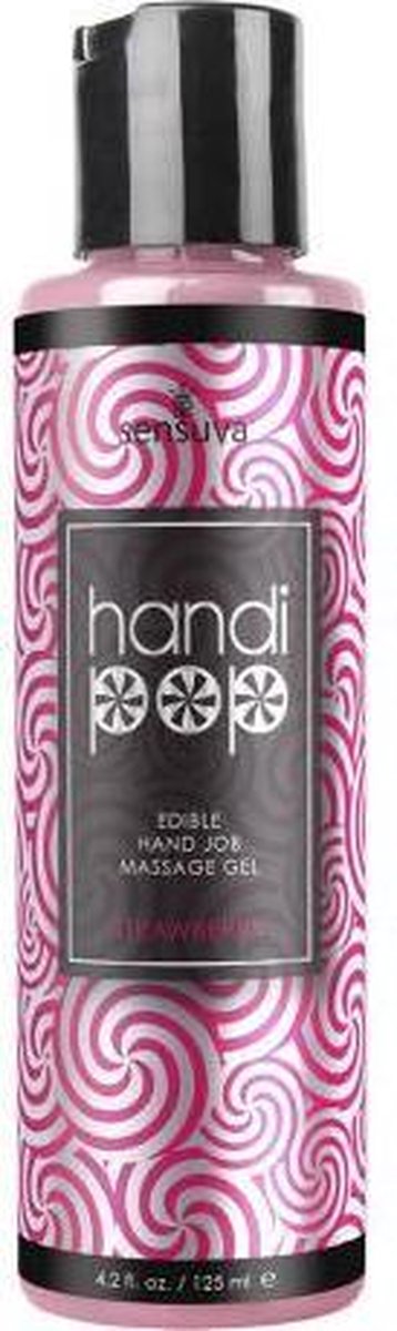 Sensuva Handipop Masturbatie Massage Gel Aardbei - 125 ml